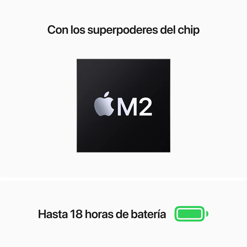 MacBook Air de 13 pulgadas: Chip M2 de Apple con CPU de ocho núcleos y GPU de ocho núcleos, 256 GB SSD - Blanco estrella - Image 4
