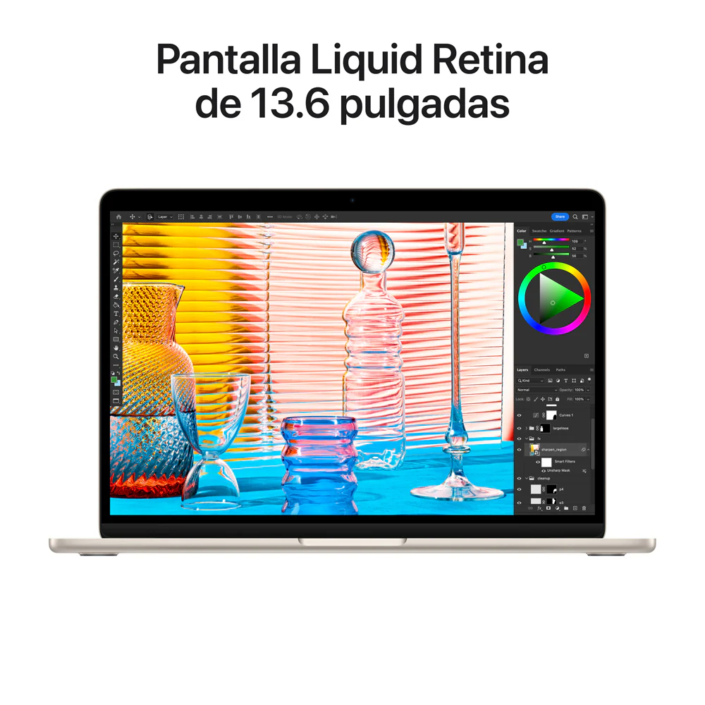 MacBook Air de 13 pulgadas: Chip M2 de Apple con CPU de ocho núcleos y GPU de ocho núcleos, 256 GB SSD - Blanco estrella - Image 5
