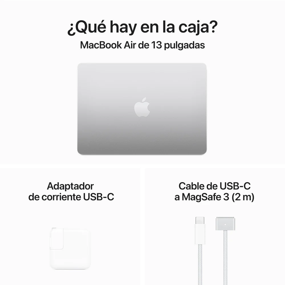 MacBook Air de 13 pulgadas: Chip M3 de Apple con CPU de 8 núcleos y GPU de 8 núcleos, 256 GB SSD - Plata - Image 9