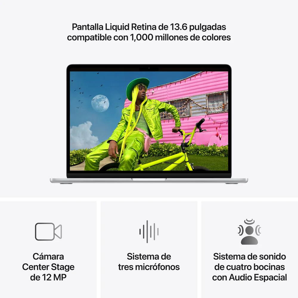 MacBook Air de 13 pulgadas: Chip M5 de Apple con CPU de 10 núcleos y GPU de 10 núcleos, 1 TB SSD - Color plata - Image 5