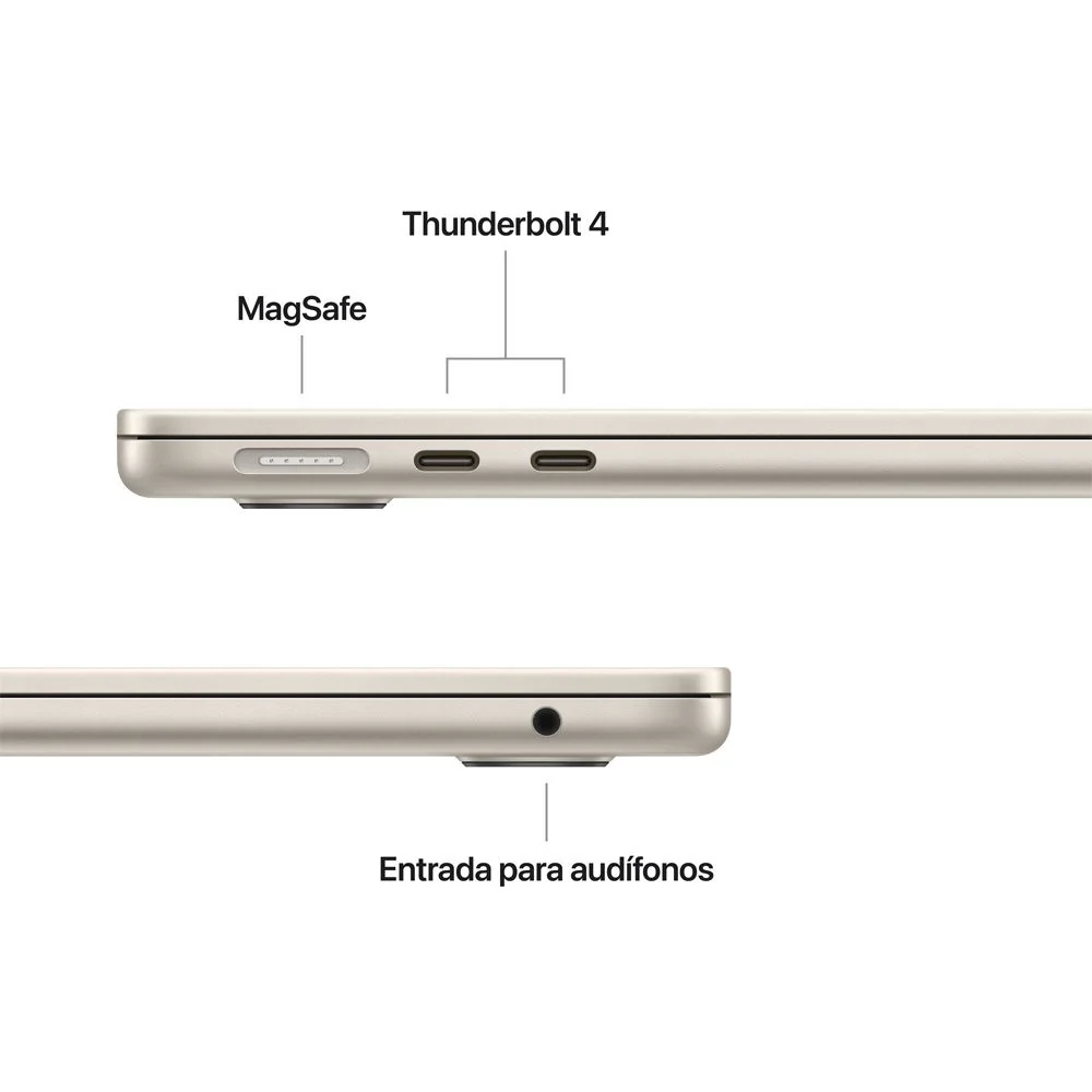 MacBook Air de 13 pulgadas: Chip M5 de Apple con CPU de 10 núcleos y GPU de 10 núcleos, 1 TB SSD - Blanco estelar - Image 6