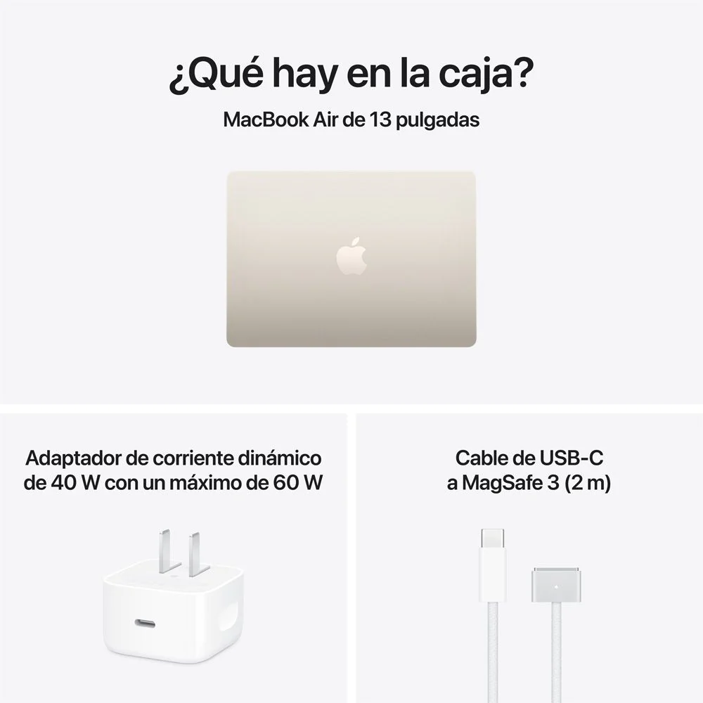MacBook Air de 13 pulgadas: Chip M5 de Apple con CPU de 10 núcleos y GPU de 10 núcleos, 1 TB SSD - Blanco estelar - Image 9