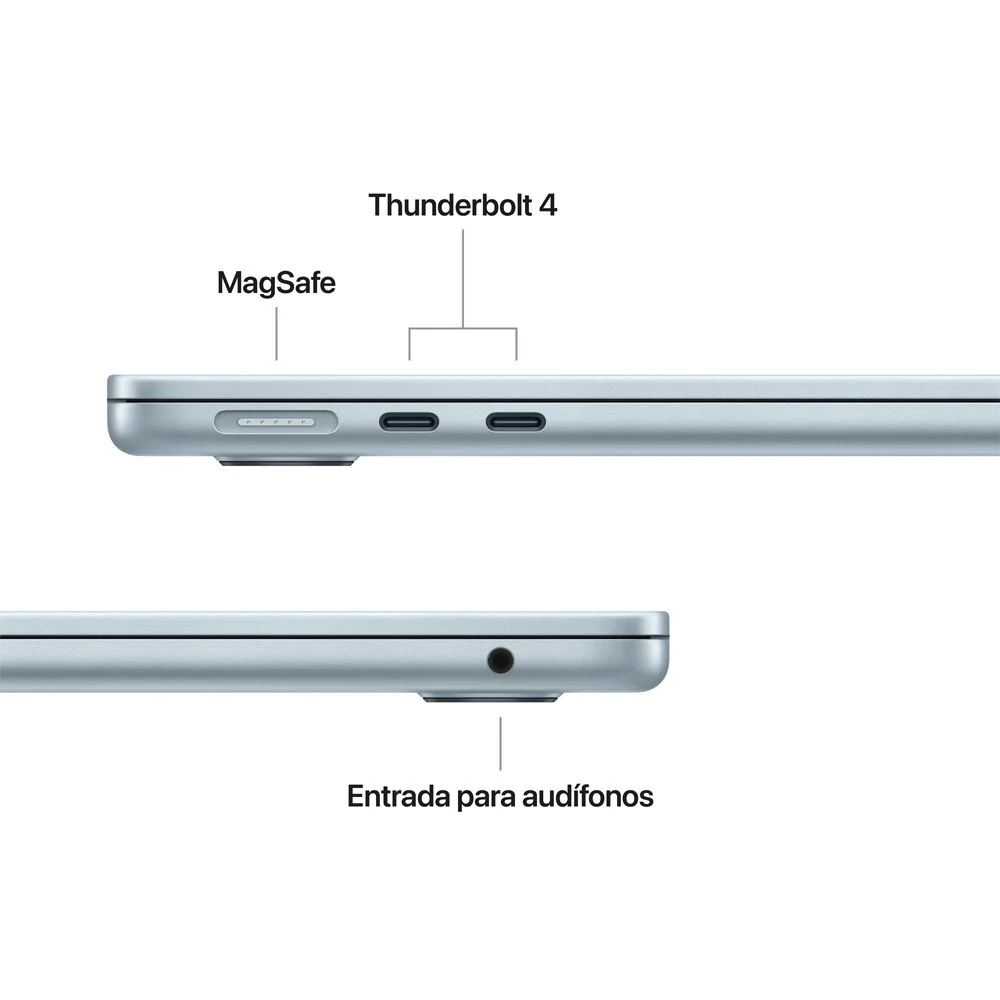 MacBook Air de 13 pulgadas: Chip M5 de Apple con CPU de 10 núcleos y GPU de 10 núcleos, 1 TB SSD - Azul cielo - Image 6