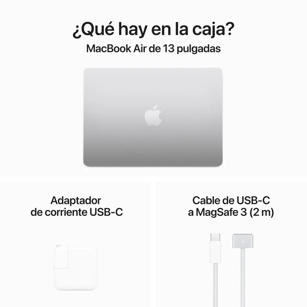 MacBook Air de 13 pulgadas: Chip M3 de Apple con CPU de 8 núcleos y GPU de 8 núcleos, 256 GB SSD - Plata - Image 9