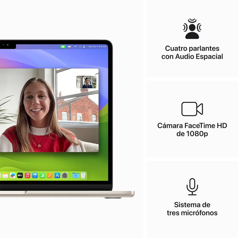 MacBook Air de 13 pulgadas: Chip M3 de Apple con CPU de 8 núcleos y GPU de 10 núcleos, 512 GB SSD - Blanco estrella - Image 6