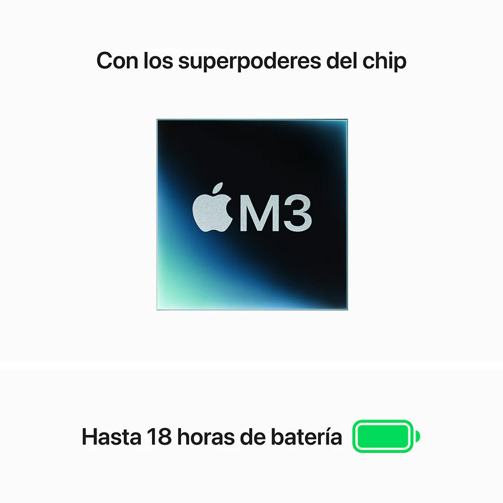 MacBook Air de 13 pulgadas: Chip M3 de Apple con CPU de 8 núcleos y GPU de 8 núcleos, 256 GB SSD - Azul medianoche - Image 4