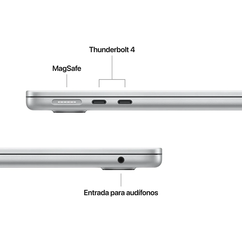 MacBook Air de 13 pulgadas: Chip M4 de Apple con CPU de 10 núcleos y GPU de 10 núcleos, 512 GB SSD - Plata - Image 7