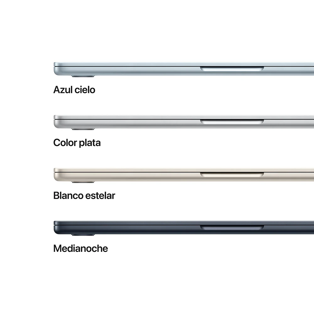 MacBook Air de 13 pulgadas: Chip M4 de Apple con CPU de 10 núcleos y GPU de 10 núcleos, 512 GB SSD - Plata - Image 3