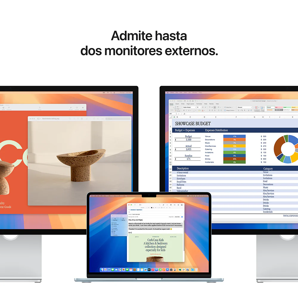 MacBook Air de 13 pulgadas: Chip M4 de Apple con CPU de 10 núcleos y GPU de 10 núcleos, 512 GB SSD - Plata - Image 9