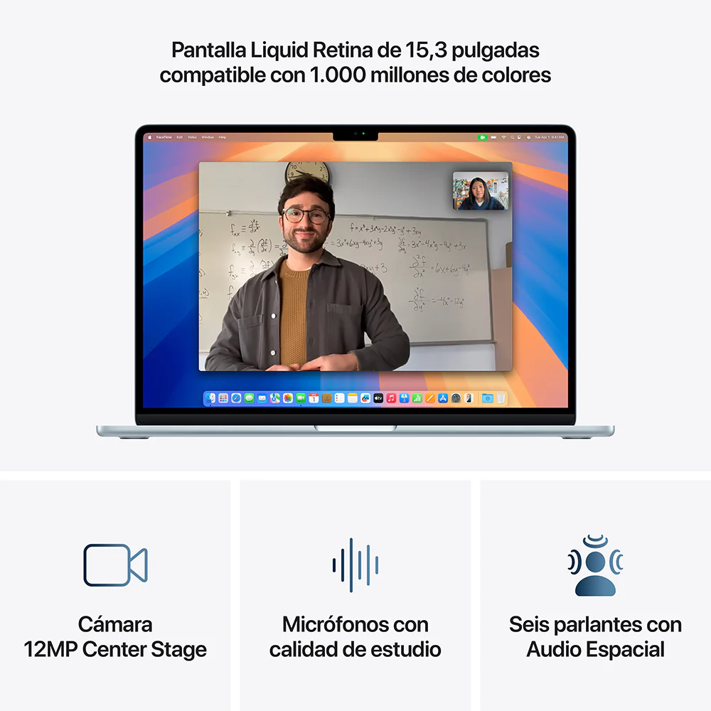 MacBook Air de 15 pulgadas: Chip M4 de Apple con CPU de 10 núcleos y GPU de 10 núcleos, 512 GB SSD - Azul cielo - Image 5