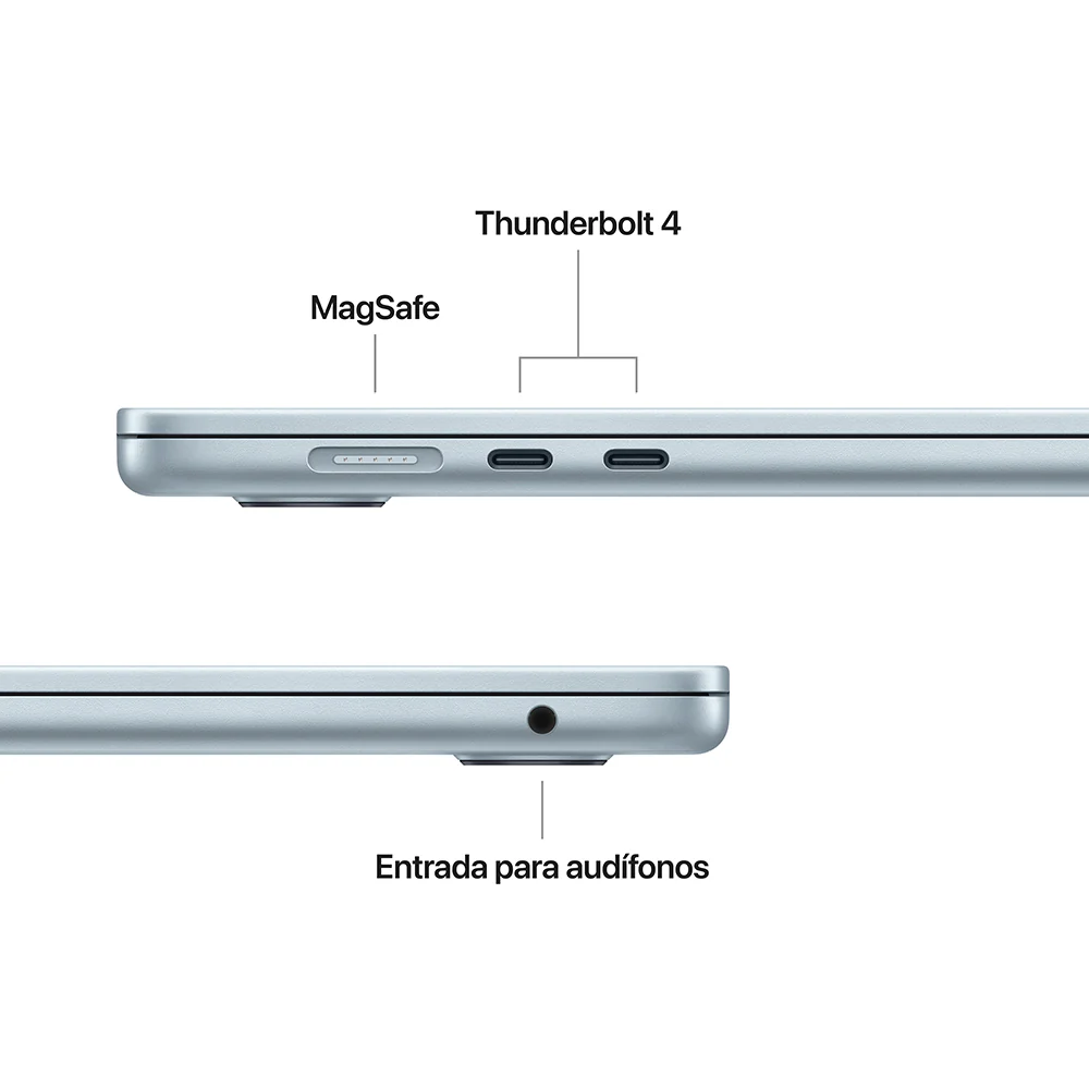MacBook Air de 15 pulgadas: Chip M4 de Apple con CPU de 10 núcleos y GPU de 10 núcleos, 512 GB SSD - Azul cielo - Image 7