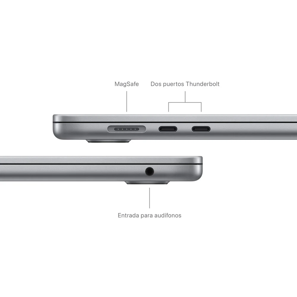 MacBook Air de 15 pulgadas: Chip M3 de Apple con CPU de 8 núcleos y GPU de 10 núcleos, 256 GB SSD - Gris espacial - Image 7