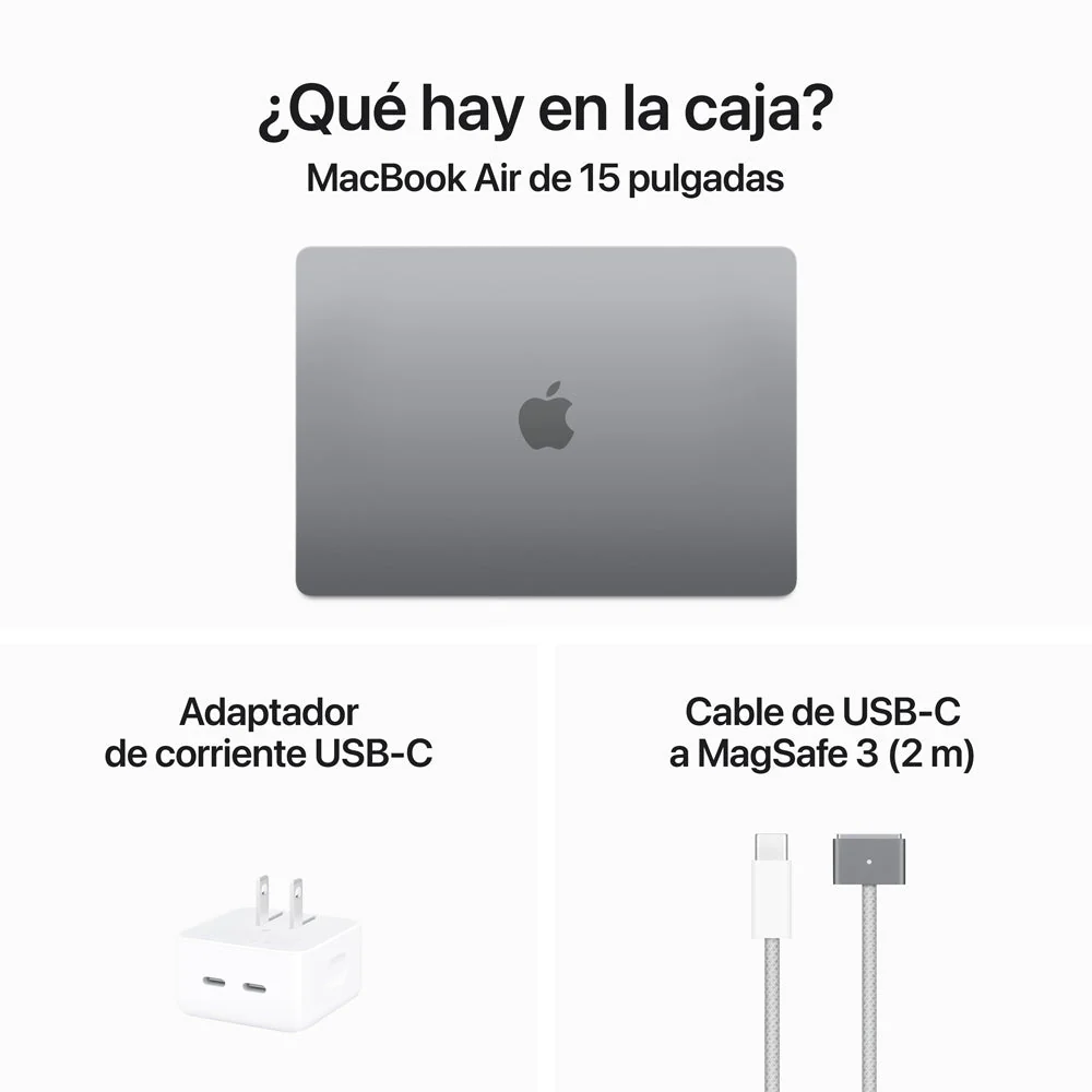 MacBook Air de 15 pulgadas: Chip M3 de Apple con CPU de 8 núcleos y GPU de 10 núcleos, 256 GB SSD - Gris espacial - Image 9