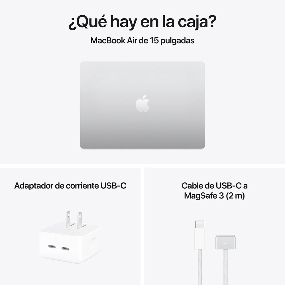 MacBook Air de 15 pulgadas: Chip M4 de Apple con CPU de 10 núcleos y GPU de 10 núcleos, 256 GB SSD - Plata - Image 11