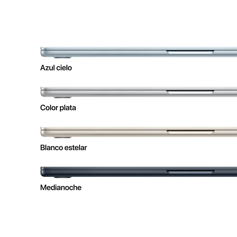MacBook Air de 15 pulgadas: Chip M4 de Apple con CPU de 10 núcleos y GPU de 10 núcleos, 256 GB SSD - Blanco estrella - Image 3