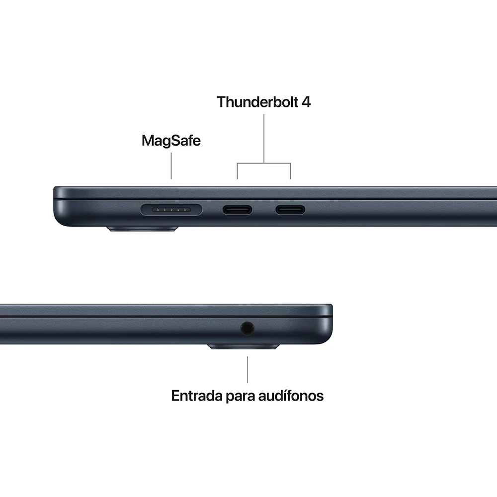 MacBook Air de 15 pulgadas: Chip M4 de Apple con CPU de 10 núcleos y GPU de 10 núcleos, 256 GB SSD - Azul medianoche - Image 7