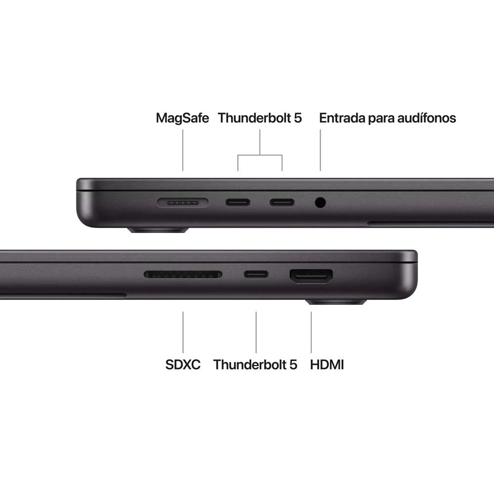 MacBook Pro de 16 pulgadas: Chip M4 Pro de Apple con CPU de 14 núcleos y GPU de 20 núcleos, 512 GB SSD - Negro espacial - Image 7