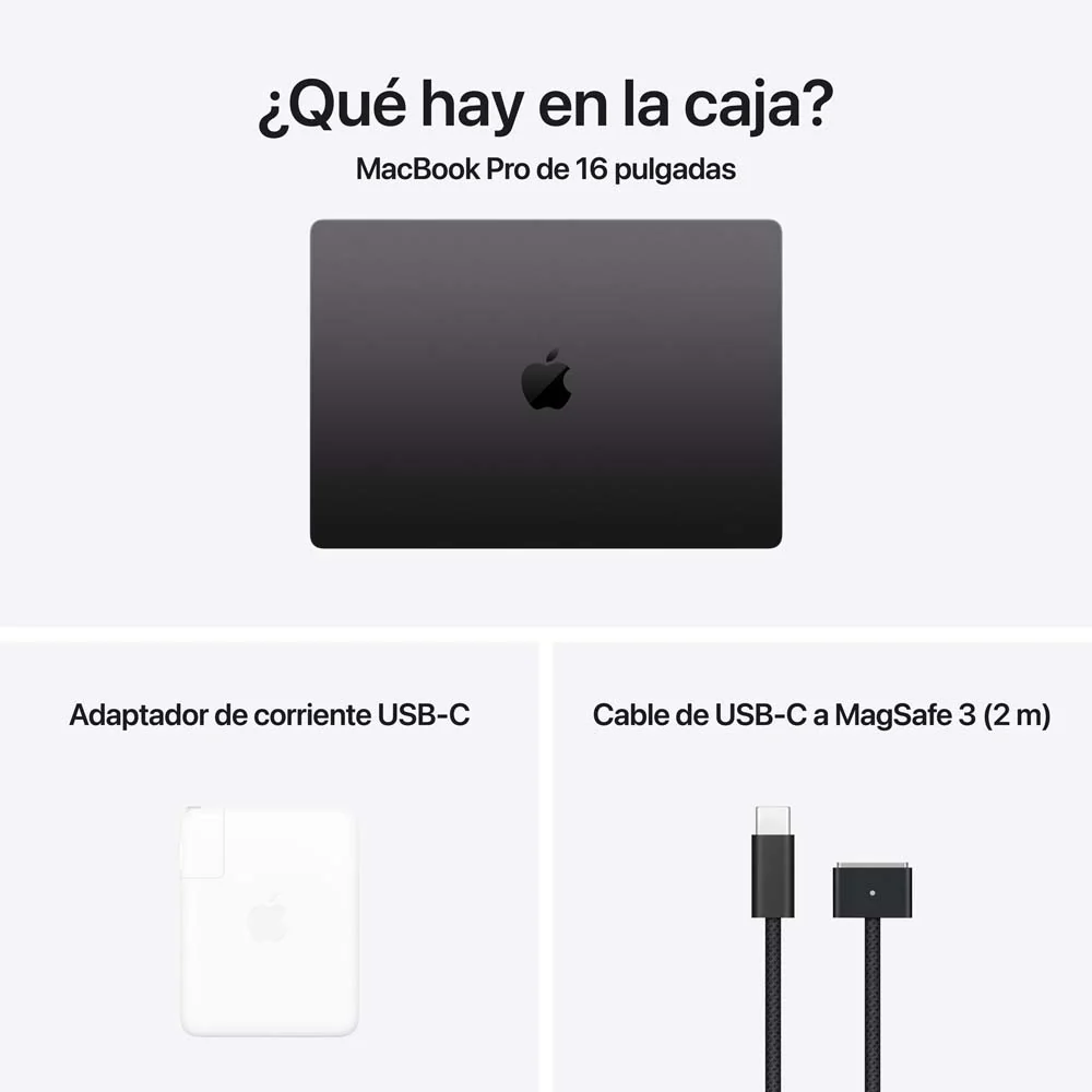 MacBook Pro de 16 pulgadas: Chip M4 Pro de Apple con CPU de 14 núcleos y GPU de 20 núcleos, 512 GB SSD - Negro espacial - Image 8