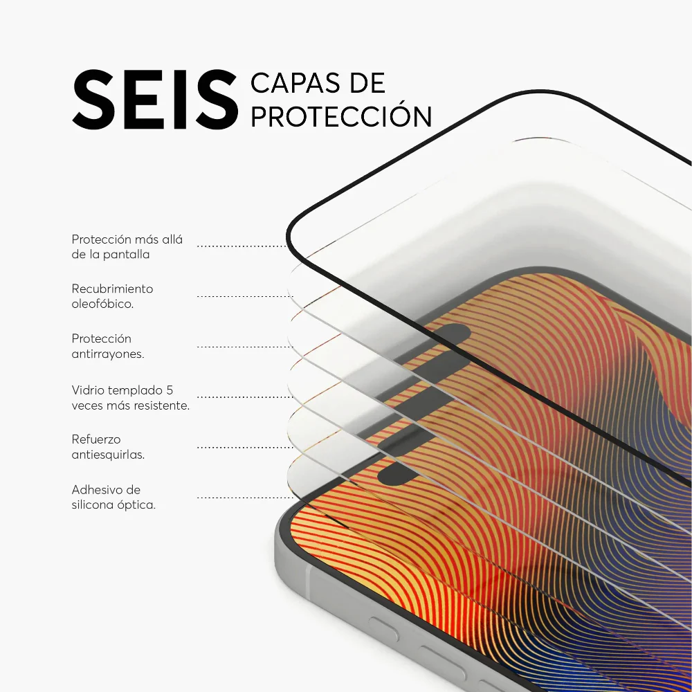 Protector de Pantalla NCO GlassGuard ShockProof para iPhone 17 Air- Transparente - Image 4